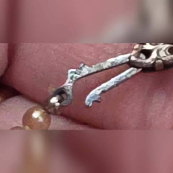 VINTAGE STERLING SILVER FAUX PEARLS 16 Inches - Picture 2 of 3